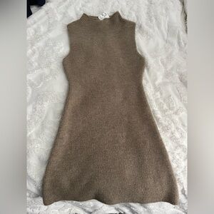 H&M Taupe Midi Knit Dress